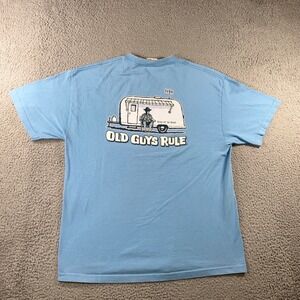 Y2k Vtg Old Guys Rule T-Shirt XL King of the Road Camper Graphic Airstream RV
